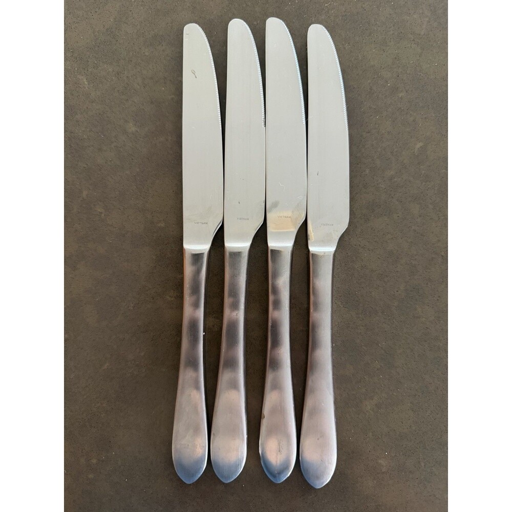 4 Robert Welch Meridian Satin 18/10 Stainless Steel Dinner Knives 10” In Length